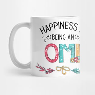 Happiness Is Being An Omi Wildflowers Valentines Mothers Day Mug